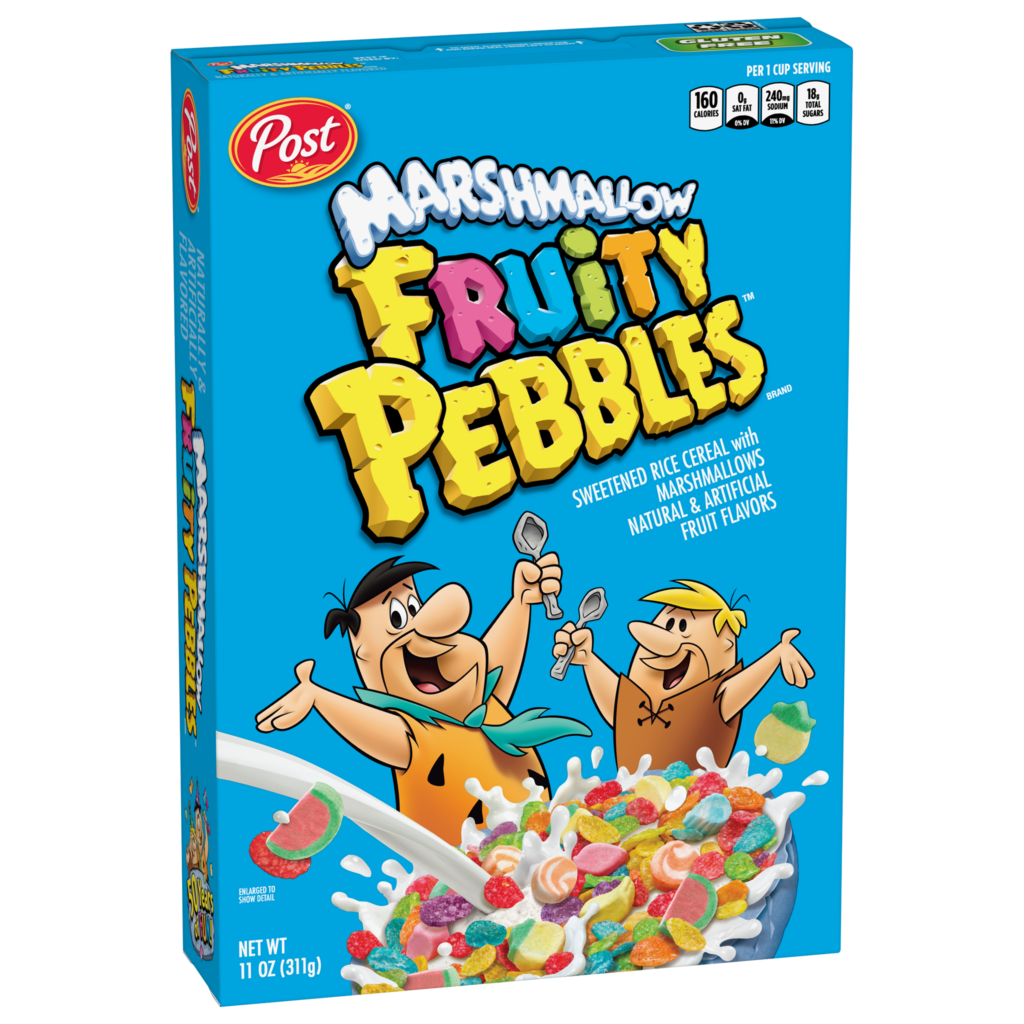 Marshmallow Fruity PEBBLES cereal packaging