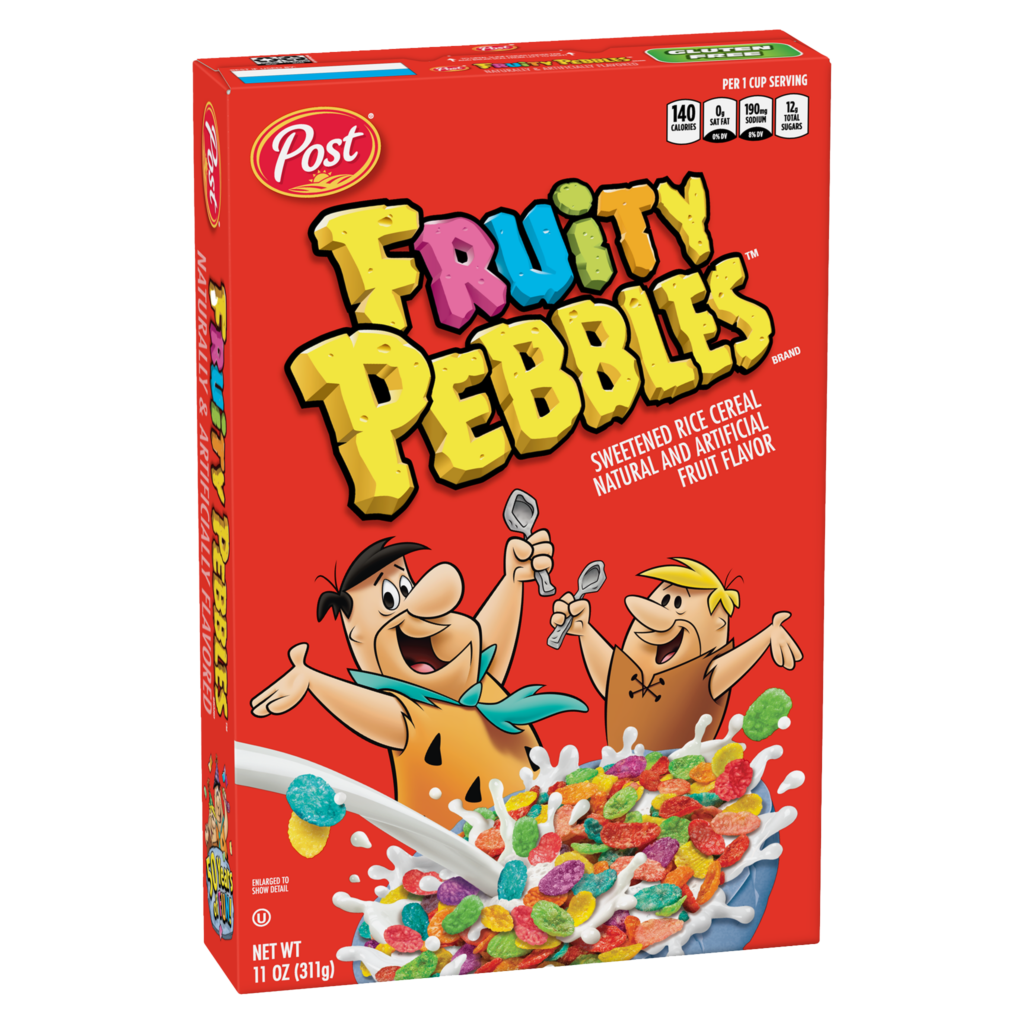 Fruity PEBBLES cereal packaging
